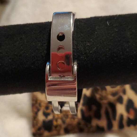 Silver Kimio Quartz Cuff Bangle Bracelet Watch - Picture 3 of 7